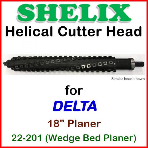 Helical/shelical Cutterhead for 18" Wedge Bed Planer Delta 22-200 22-201 