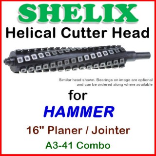 SHELIX for HAMMER 16'' Jointer, A3-41 Planer and Jointer COMBO