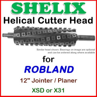 SHELIX for ROBLAND 12'' Jointer, XSD or X31 Jointer-Planer